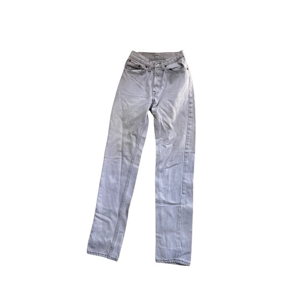 Levi's 26501-6156 Jeans  Size 7 Early 80s USA Button fly Light‎ Grey Wash - Picture 1 of 6